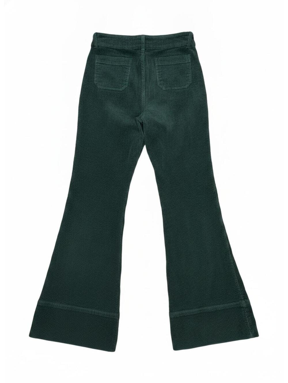 Faherty Emerald Green Flare Corduroy Pants Size 27
